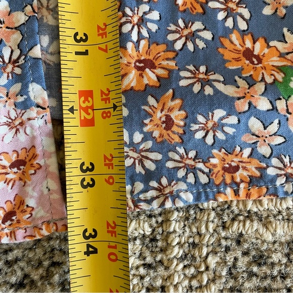 TOPSHOP Austin Patchwork Floral Slit Midi Skirt Size 2 - Picture 11 of 12